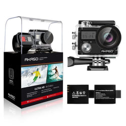 AKASO Brave 4 4K 20MP Wifi Action Camera Sony Sensor Ultra HD with EIS 30m Underwater Waterproof Camera Remote Sports Camcorder with 2 Batteries...