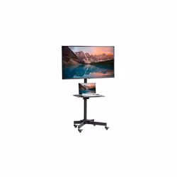 Mobile TV Cart for 13 to 60 inch Screens up to 25 kg, LCD LED OLED 4K Smart Flat and Curved Panels, Rolling Stand, Laptop DVD ...