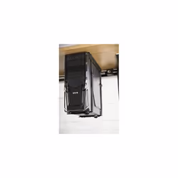 VIVO Under-Desk PC Adjustable Strap and Steel Bracket Holder, Computer Case Carrier, Black, MOUNT-PC02S
