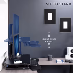 VIVO Extra Wide 38 inch Corner Desk Converter  K Series  Height Adjust