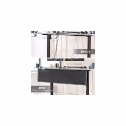 VIVO 60 inch Under Desk Privacy and Cable Management Organizer Sleeve,