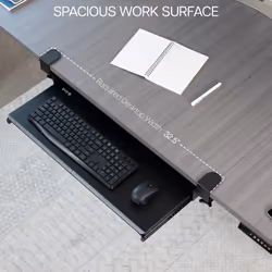 VIVO Large Keyboard Tray Under Desk Pull Out with Extra Sturdy C Clamp Mount System  27 (33 Including Clamps) x 11 Inch Slide-Out Platform Computer Dr