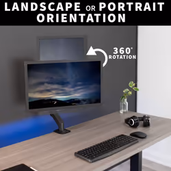VIVO Articulating Single 17 to 27 inch Pneumatic Spring Arm Clamp-on Desk Mount Stand  Fits 1 Monitor Screen with Max VESA 100x100  Black  STAND-V101O
