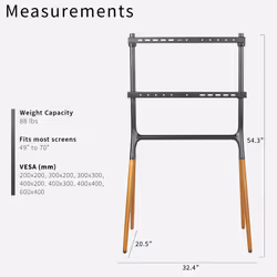 VIVO Artistic Easel 49 to 70 inch LED LCD Screen  Studio TV Display Stand  Adjustable TV Mount with 4 Legs STAND-TV70A