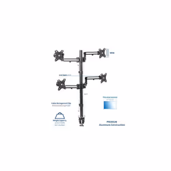 VIVO Full Motion Aluminum 17 to 32 inch Quad Monitor Desk Mount Stand with Articulating Arm Joints | Fits 4 Screens, Max VESA 100x100 (STAND