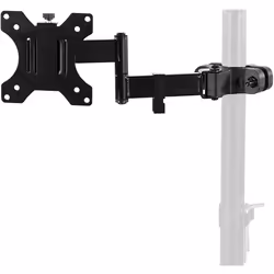 VIVO Steel Universal Full Motion Pole Mount Monitor Arm with Removable 75mm and 100mm VESA Plate, Fits 17 to 32 inch Screens, ...