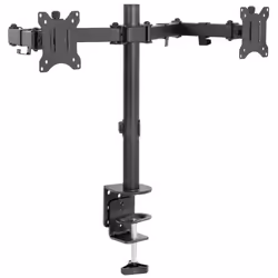 VIVO Dual 13 to 30 inch LCD Monitor Desk Mount Fully Adjustable Stand with Tilt and Swivel Holds 2 Screens with Max VESA 10 ...