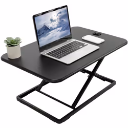 VIVO Ultra-Slim Single Top Height Adjustable Standing Desk Riser  Compact Sit Stand Desktop Converter for Monitor or Laptop   ...
