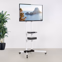 VIVO Attachable Shelf for STAND-TV03W TV Cart Series  White  SHELF-TV03W
