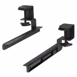 VIVO Clamp and 12 inch Rail Set for DIY Custom Wooden Keyboard Trays (Rail Set Only - Tray Not Included)  Pull Out Slider Tra ...