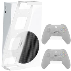 VIVO Steel Wall and Under Desk Mount Bracket Designed for Xbox Series S gaming console  Horizontal and Vertical Display  Open Design  White  Mount-XSS