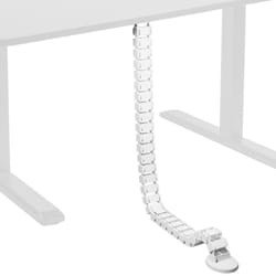 VIVO Vertebrae Cable Management Kit for Desk  Adjustable Quad Entry Wire Organizer  Cord Protection Cover  Flexible Spine Cable