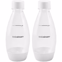 SodaStream 0.5L Twin Pack Dishwasher Safe Slim Bottle (White)