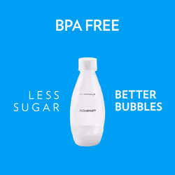 SodaStream 0.5L Twin Pack Dishwasher Safe Slim Bottle (White)