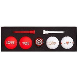Vivid Golf Love Gift Set (4 x balls, 1 x ball marker, 2 x tees)
