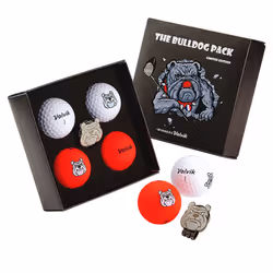 Volvik Vivid British Bulldog Golf Balls (4 Balls) & Hat Clip Limited E
