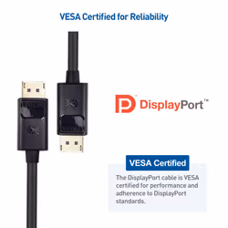 [VESA Certified] Cable Matters 10 ft 32.4Gbps DisplayPort Cable 1.4  Support 8K 60Hz  4K 144Hz (DisplayPort 1.4 Cable) with FreeSync  G-SYNC