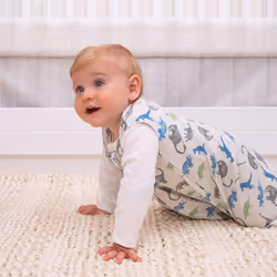 HALO SleepSack  100% Cotton Wearable Blanket  Swaddle Transition Sleeping Bag  TOG 0.5  Watercolor Dinos  Small  0-6 Months