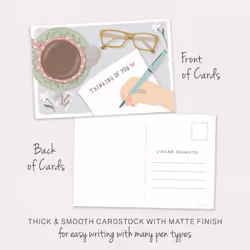 Thinking Of You Postcards - 50 Cute Handwritten Cards For Get Well Soon  Keeping In Touch  Friends  Family  Church  Penpals