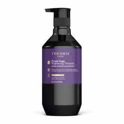 Theorie Purple Sage Brightening Shampoo- Balance  Tone & Brighten Blonde  Silver  Grey  Bleached  Color Treated or Highlighte ...