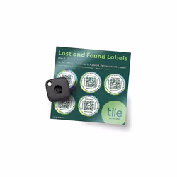 Mate + Lost and Found Labels - Bluetooth Tracker for Keys, Bags and More; QR Scannable Labels for Laptops, Water Bottles