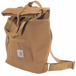 Carhartt Convertible Durable Tote Bag with Adjustable Backpack Straps and Laptop Sleeve Brown One Size