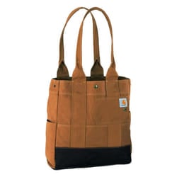 Carhartt Vertical  Durable Tote Bag with Snap Closure  Brown  One Size