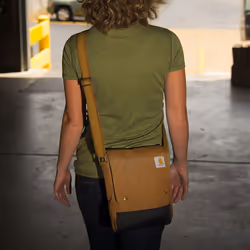 Carhartt  Durable  Adjustable Crossbody Bag with Flap Over Snap Closur