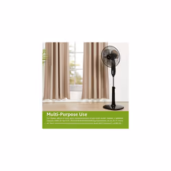 Height Tilt Angle Adjustable Oscillating Digital Dual 3Blade 3Speed Standing Pedestal Fan with Remote Control Black