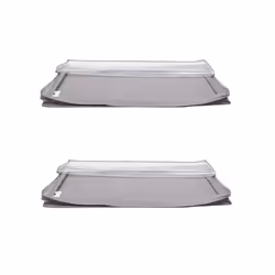 Underbed Storage Bag with Zipper and Transparent Vinyl Top, 2-Pack, Grey, 45.7 x 106.7 x 15.2 cm