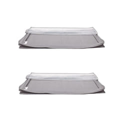 Underbed Storage Bag with Zipper and Transparent Vinyl Top, 2-Pack, Grey, 45.7 x 106.7 x 15.2 cm