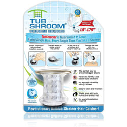 TubShroom Tub Drain Protector Hair Catcher Strainer Snare Silicone Chrome Standard