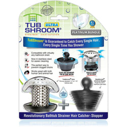 TubShroom Bathtub Hair Catcher Drain Protector Silicone Stainless Steel Standard