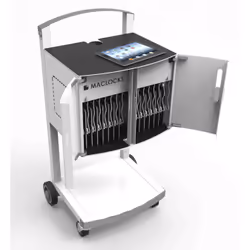Compulocks CartiPad Uno Tablet / Laptop Charging Rolling Cart 16 Devices UK Power Plug, Indoor, White
