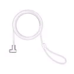 Compulocks T-bar Security Keyed Cable Lock White, Round key, Silver, White