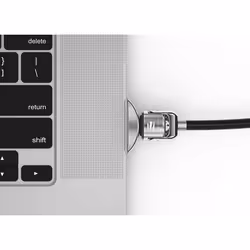 Compulocks Ledge Lock Adapter for MacBook Pro 16" (2019) with Keyed Cable Lock Silver