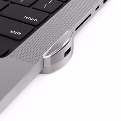 Compulocks Ledge Lock Adapter for MacBook Pro 16" M1, M2 & M3 with Keyed Cable Lock Silver - Additional view 4