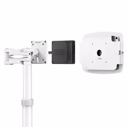 Compulocks iPad Pro 12.9" (3-6th Gen) Space Enclosure Medical Rolling Cart Extended Plus Hub White