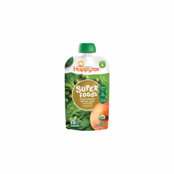 Happy Baby HappyTot Superfoods Stage 4 Organic Toddler Food Organic Apples Spinach Peas & Broccoli plus Super Chia -- 4.22 oz