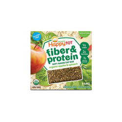 Happy Baby HappyTot Fiber & Protein Soft-Baked Bar Organic Apples & Spinach -- 5 Bars