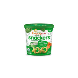 Happy Baby Organic Snackers Baked Grain Snack Gluten Free Creamy Spinach & Carrot -- 1.5 oz