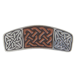 Celtic Knot Hair Clip Hand Crafted Metal and Leather Barrette Made in the USA with a Large 80mm Clip by Oberon Design