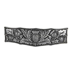 Thistle Hair Clip Hand Crafted Metal Barrette Made in the USA with a Medium 70mm Clip by Oberon Design