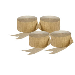 Metallic Gold Crepe Paper Streamers (4 Rolls)  Made in USA