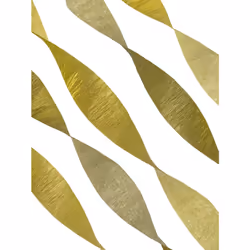 Metallic Gold Crepe Paper Streamers (4 Rolls)  Made in USA