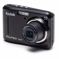 Kodak PIXPRO FZ43-BK, 16.15 MP, 4608 x 3456 pixels, CCD, 4x, HD-Ready, Black