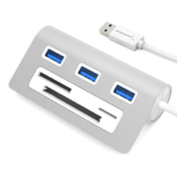 Sabrent HB-MACR laptop dock/port replicator USB 3.2 Gen 1 (3.1 Gen 1) Type-A Silver