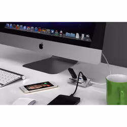 Sabrent HB-MACR laptop dock/port replicator USB 3.2 Gen 1 (3.1 Gen 1) Type-A Silver