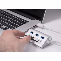 Sabrent HB-MACR laptop dock/port replicator USB 3.2 Gen 1 (3.1 Gen 1) Type-A Silver