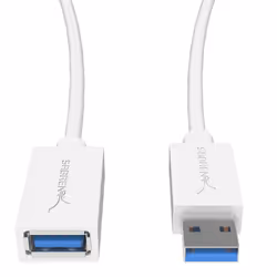 Sabrent CB-306W, 1.8 m, USB A, USB A, USB 3.2 Gen 1 (3.1 Gen 1), White